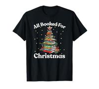 Tutto prenotato per Christmas Book Tree Lights Angel on Top Fun Maglietta