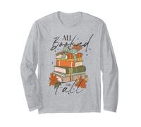 Tutto prenotato per Fall Cozy Reading Autumn Book Lover Design Maglia a Manica