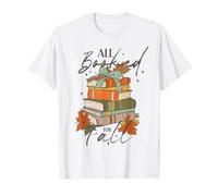 Tutto prenotato per Fall Cozy Reading Autumn Book Lover Design Maglietta
