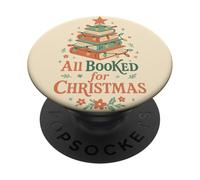 Tutto prenotato per Natale Book Tree Reading Bookworm PopSockets PopGrip Adesivo