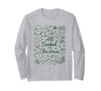 Tutto prenotato per Natale Holiday Reader Bookish Doodle Maglia a Manica