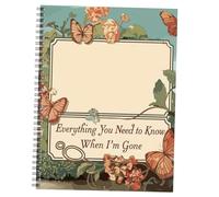 Tutto quello che sapere quando sono andato, End of Life Planner Book Uk, Funny After Death Book Planner, Leave Behind I'm Dead Now What Record Keeper