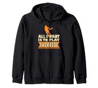 Tutto Quello Che Voglio È Giocare A Lacrosse Felpa con Cappuccio