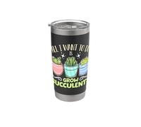 Tutto quello che voglio fare è coltivare piante grasse amanti dei cactus succulente Bicchiere termico in acciaio inox doppia parete