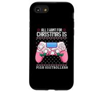 Tutto quello che voglio per Natale è controller rosa Videogioco Ragazza Custodia per iPhone SE (2020) / 7/8
