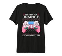 Tutto Quello Che Voglio per Natale è Controller Rosa Videogioco Ragazza Maglietta Premium