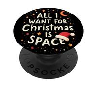 Tutto quello che voglio per Natale è lo spazio - Atmosfera introversa PopSockets PopGrip Adesivo