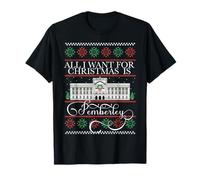 Tutto Quello Che Voglio per Natale È PEMBERLEY Austen Ugly Meme Maglietta