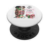Tutto quello che voglio per Natale è più caffè PopSockets PopGrip Adesivo