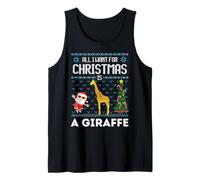 Tutto Quello Che Voglio per Natale è Un Brutto Maglione a Forma di Giraffa Santa Elf Canotta