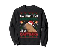 Tutto Quello Che Voglio per Natale è Un Brutto Maglione Capybara Felpa