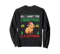 Tutto Quello Che Voglio per Natale è Un Brutto Maglione Capybara Felpa