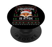 Tutto quello che voglio per Natale è un brutto maglione natalizio Fox PopSockets PopGrip Adesivo