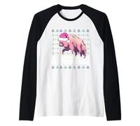 Tutto Quello Che Voglio per Natale È Un Brutto Meme Natalizio Tardigrade Maglia con Maniche Raglan
