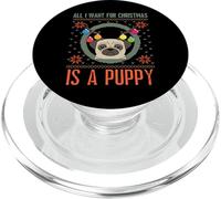 Tutto quello che voglio per Natale è un cucciolo di cane simpatico e divertente PopSockets PopGrip per MagSafe