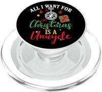 Tutto quello che voglio per Natale è un divertente Natale in monociclo PopSockets PopGrip per MagSafe