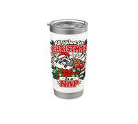 Tutto quello che voglio per Natale è una divertente vacanza con i procioni Bicchiere termico in acciaio inox doppia parete