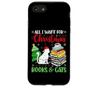 Tutto quello che voglio per Natale è una vacanza carina e accogliente con libri e gatti Custodia per iPhone SE (2020) / 7/8