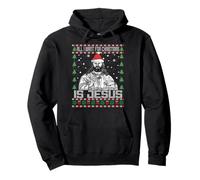 Tutto Quello Che Voglio per Natale Sono Jesus Santa Funny Ugly Sweaters Felpa con Cappuccio