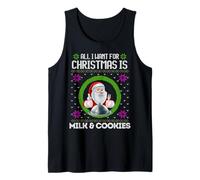 Tutto Quello Che Voglio per Natale Sono Milk & Cookies Funny Santa Food Canotta