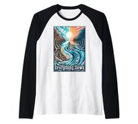 Tutto Scorre Fiume della Vita Presente Filosofico Maglia con Maniche Raglan