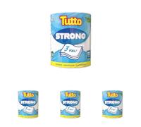 Tutto Strong, 1 Rotolo di Carta Multiuso Extra Resistente, 250 Strappi, 3 Veli, Ideale per Pulizia e Asciugatura, 100% Made in Italy (Confezione da 4)