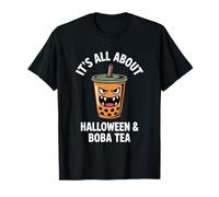 Tutto su Halloween & Bubble Milk Tea Halloween Boba Tea Maglietta