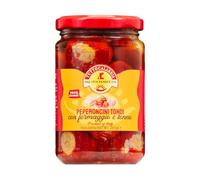 TuttoCalabria, Peperoncini ripieni con Tonno e Parmigiano Reggiano DOP, 285 gr, Specialità artigianale, Gusto piccante e sapido, Antipasto gourmet, Ideale per aperitivi, buffet e occasioni speciali