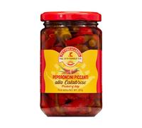 TuttoCalabria Peperoncino Calabrese Intero - Conservato Sott'Olio - Non OGM e Made in Italy, 285gr