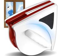 TuttoClick Lavavetri Magnetico Pulitore Per Porte Finestre Serramenti Vetrate Doppio Magnete Con Laccio Di Sicurezza Casa Ufficio Negozio Facile Da Usare