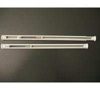 Tuttoperlacasashop Set Coppia Bacchetta per Tende Estensibile cm 90-160 con Molla col.Bianco