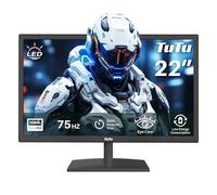 TuTu 22 Pollici LED Monitor Full HD 75HZ 5ms Eye Care (1920 x 1080, VGA HDMI AUDIO OUT VESA 100 * 100mm) Senza Sfarfallio, Filtro Luce Blu, Basso Consumo Energetico, Monitor per PC Casa Ufficio