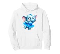 Tutu Blu Ballerina Elefante Carino Bambino Felpa con Cappuccio