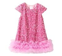 Tutù con Paillettes per Bambine - Abito Natalizio Invernale, Vestito da Ballo per Feste di Compleanno e Natale (3-4 Years)