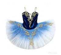 Tutù da balletto, tutù a pancake abito da ballo da festa del Lago dei Cigni | Top a canotta con scollo a V in velluto ricamato, body da ballo, abbigliamento da ballerina