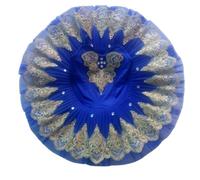 tutù da Danza Classica per Bambine, Modello Il Lago dei cigni, con Cinturino in Pizzo e Ricamo Canotta, Body da Ginnastica Costume Competizione di Danza Classica,Dark Blue,120