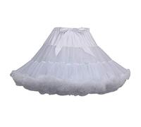 Tutu Donna Gonna Tulle Corta tutù per Danza Ballerina Gonne in Tulle Vaporosa Corte Gonnellina di Tulle Carnevale Sottogonna Rockabilly per Abito da Sposa Festa Costume Principessa Puffy Bianco