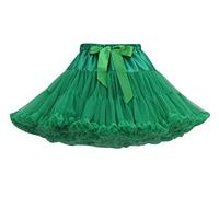 Tutu Donna Gonna Tulle Corta tutù per Danza Ballerina Gonne in Tulle Vaporosa Corte Gonnellina di Tulle Carnevale Sottogonna Rockabilly per Abito da Sposa Festa Costume Principessa Puffy Natale Verde