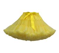 Tutu Donna Gonna Tulle Corta tutù per Danza Ballerina Gonne in Tulle Vaporosa Corte Gonnellina di Tulle Carnevale Sottogonna Rockabilly per Abito da Sposa Festa Costume Principessa Puffy Giallo
