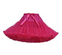 Tutu Donna Gonna Tulle Corta tutù per Danza Ballerina Gonne in Tulle Vaporosa Corte Gonnellina di Tulle Carnevale Sottogonna Rockabilly per Abito da Sposa Festa Costume Principessa Puffy Rosa