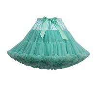 Tutu Donna Gonna Tulle Corta tutù per Danza Ballerina Gonne in Tulle Vaporosa Corte Gonnellone Gonnellina di Tulle Carnevale Sottogonna Rockabilly per Abito da Sposa Festa Costume Principessa Verde