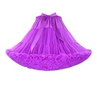 Tutu Donna Gonna Tulle Corta tutù per Danza Ballerina Gonne Vaporosa Corte Gonnellone in Tulle Gonnellina di Tulle Carnevale Sottogonna Rockabilly per Abito da Sposa Costume Principessa Puffy Viola