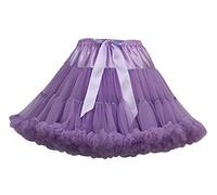 Tutu Donna Gonna Tulle Corta tutù per Danza Ballerina Gonne Vaporosa Corte Gonnellone in Tulle Gonnellina di Tulle Carnevale Sottogonna Rockabilly per Abito da Sposa Costume Principessa Puffy Viola
