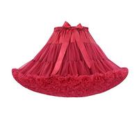 Tutu Donna Gonna Tulle Corta tutù per Danza Ballerina Gonne Vaporosa Corte Gonnellone in Tulle Gonnellina di Tulle Carnevale Sottogonna Rockabilly per Abito da Sposa Costume Principessa Puffy Rosso