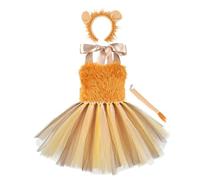 Tutu Dress Leone Tema Costume con Fasce e Coda