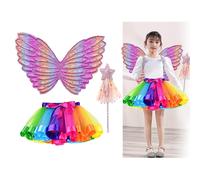 Tutu Fairy Princess Dress per ragazze con set di per feste di compleanno