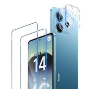 TUTUO Pellicola Protettiva Compatibile con Xiaomi Redmi Note 14 4G, 2+2 pezzi, Vetro Temperato 9H, Anti-Graffio, No-Bubble