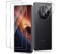 TUTUO Pellicola protettiva in vetro temperato per Honor Magic V6 5G + pellicola protettiva per obiettivo della fotocamera, antigraffio, senza bolle, trasparente, durezza 9H, confezione da 2 pezzi