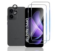 TUTUO Pellicola Protettiva per OPPO Reno 13 FS 5G / OPPO Reno 13F 5G, 2 pezzi Vetro Temperato + 1 set Fotocamera Pellicola(Nero), Durezza 9H 3D HD Protection, Anti-Graffio, No-Bubble
