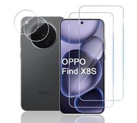 TUTUO per OPPO Find X8S 5G Vetro Temperato, [2+2 pezzi] Pellicola Protettiva + Fotocamera Pellicola, Durezza 9H HD Protection, Anti-Graffio, Bordo Senza Bolle Schermo Pellicola